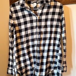 H&M Monochrome Plaid Shirt